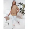 Sieviešu brūns krekls Dreams T-krekls ar saukļiem