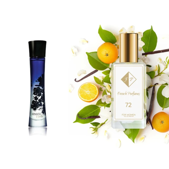 No72 smaržas, ko iedvesmojis Armani-Code 104 ml EDP FP sievietēm French Perfumes