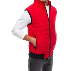 Vīriešu sarkana stepēta veste Lider