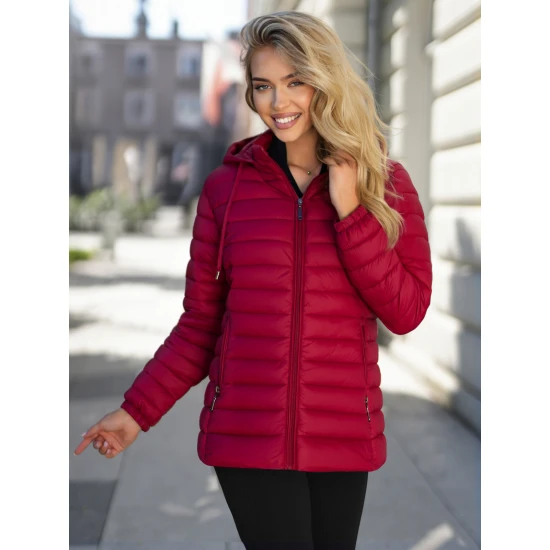 Sieviešu bordo krāsas jaka Albi Jakas