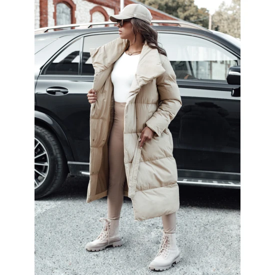 Sieviešu brūna stepēta jaka Favi Jakas