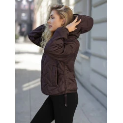 Sieviešu tumši brūna jaka Lamir