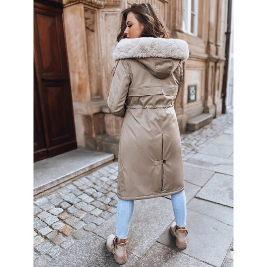 Sieviešu garā brūnā jaka Harpe Jakas