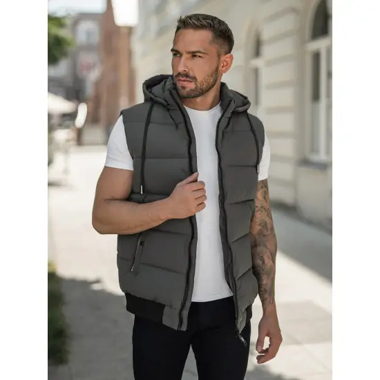 Vīriešu tumši pelēka veste Corles Vestes