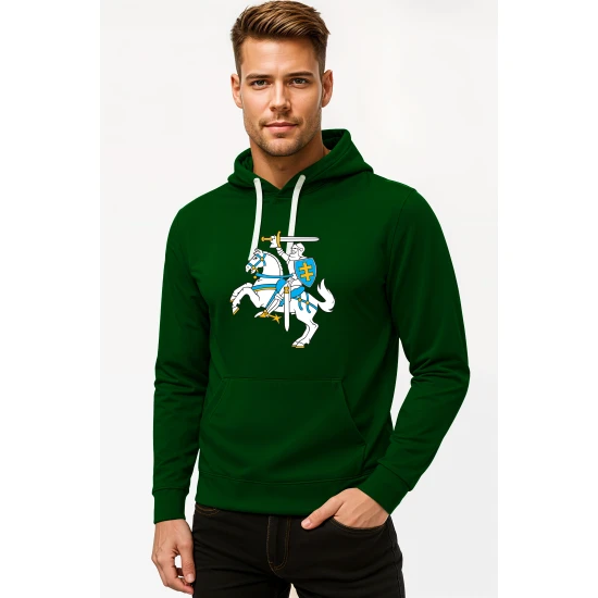 Vīriešu tumši zaļš džemperis Vytis Vīriešu džemperi ar apdruku