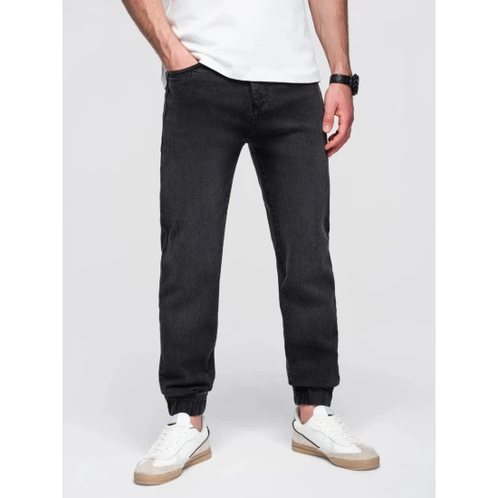 Vīriešu melni džinsi Kone Džinsi un džogeri