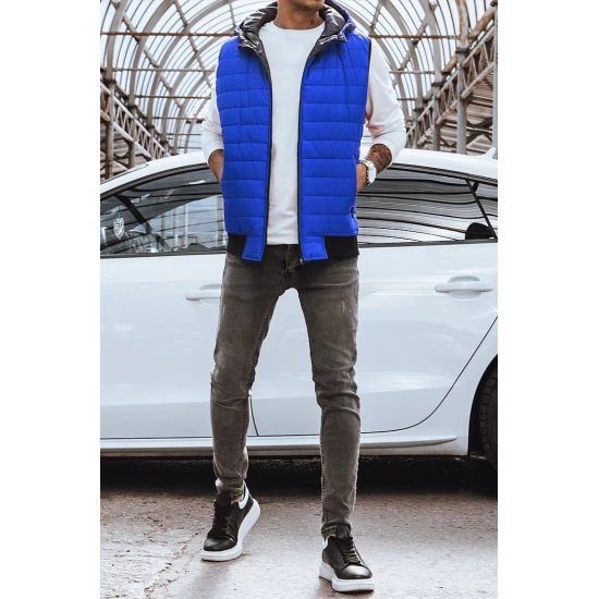 Vīriešu zila stepēta veste Lider Vestes