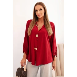 Sieviešu sarkanais krekls Lens