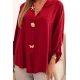 Sieviešu sarkanais krekls Lens Blūzes un krekli