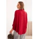 Sieviešu sarkanais krekls Lens Blūzes un krekli