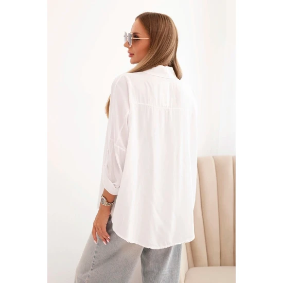 Sieviešu balts krekls Lens Blūzes un krekli
