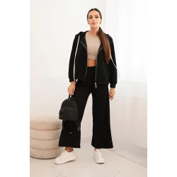 Sieviešu melns brīvā laika kostīms Jener