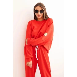 Sieviešu sarkanais brīvā laika kostīms Isabel