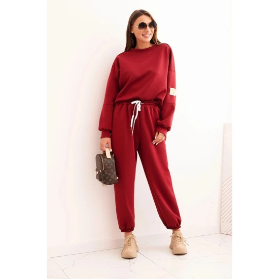 Sieviešu bordo krāsas ikdienas komplekts Isabel Sieviešu uzvalki