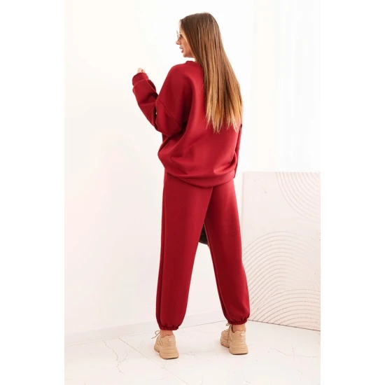 Sieviešu bordo krāsas ikdienas komplekts Isabel Sieviešu uzvalki