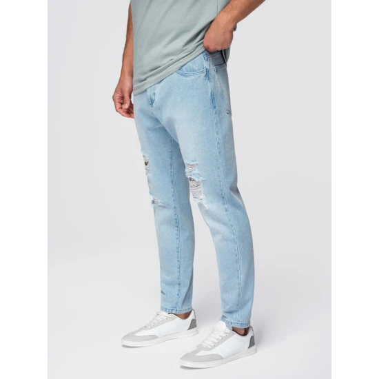 Vīriešu gaiši zili džinsi Grozs Džinsi un džogeri