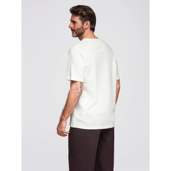 Vīriešu balts krekls Saimon T-krekls