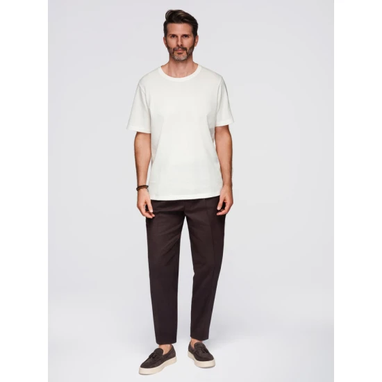 Vīriešu balts krekls Saimon T-krekls