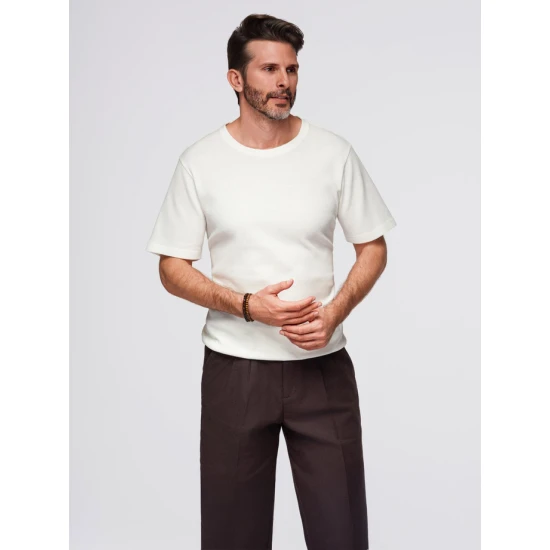 Vīriešu balts krekls Saimon T-krekls