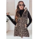 Sieviešu brūna veste ar leoparda rakstu Elmera Sieviešu vestes