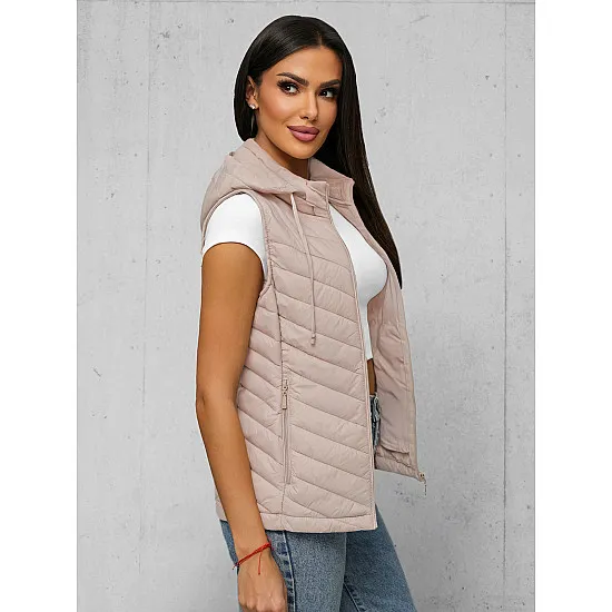 Sieviešu brūna jaka ar kapuci Percy Sieviešu vestes