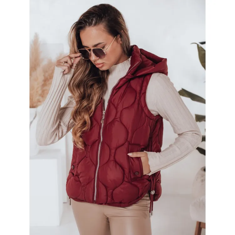 Sieviešu bordo krāsas veste Jener Sieviešu vestes