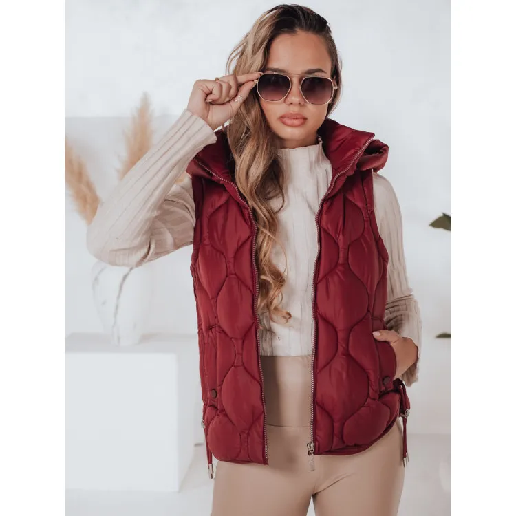 Sieviešu bordo krāsas veste Jener Sieviešu vestes