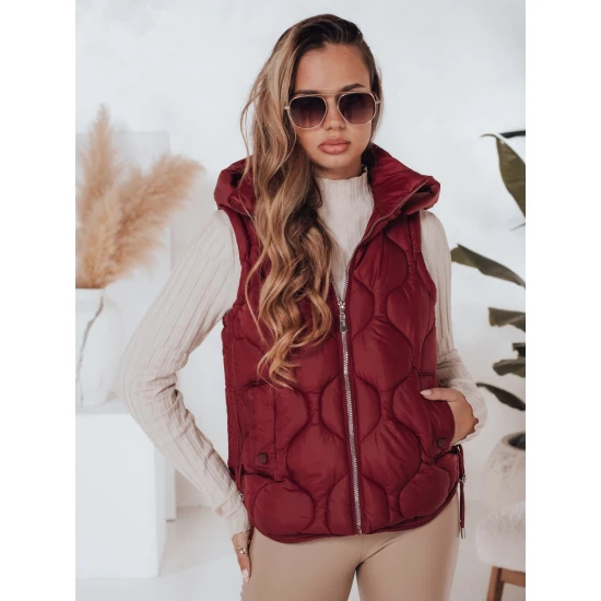 Sieviešu bordo krāsas veste Jener Sieviešu vestes