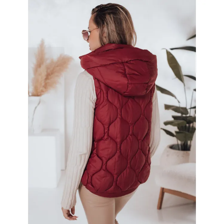 Sieviešu bordo krāsas veste Jener Sieviešu vestes