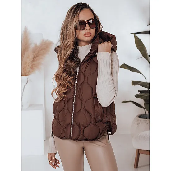 Sieviešu brūna veste Jener Sieviešu vestes
