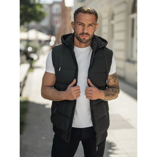 Vīriešu melna veste Corles Vestes