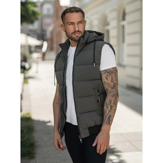 Vīriešu tumši pelēka veste Corles Vestes