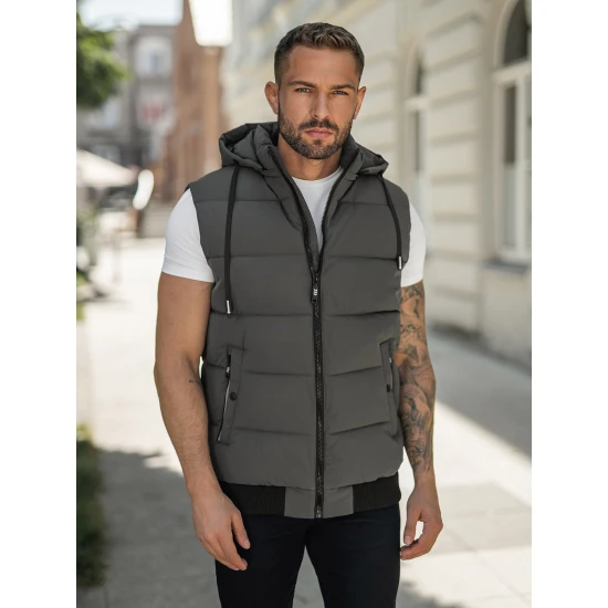 Vīriešu tumši pelēka veste Corles Vestes