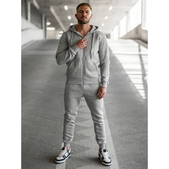 Pelēks vīriešu treniņtērps Pazar Sporta tērpi