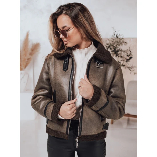 Sieviešu brūna jaka Mira Sieviešu jakas