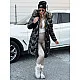 Women's black jacket with brown fur Elec Women's jackets