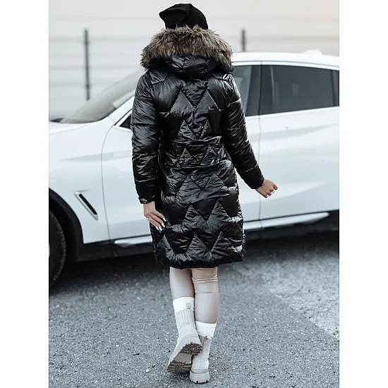 Women's black jacket with brown fur Elec Women's jackets