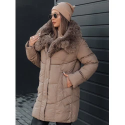 Sieviešu tumši brūna ziemas jaka Niki