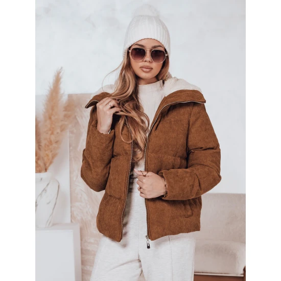 Sieviešu brūna ziemas jaka Trendy Sieviešu jakas