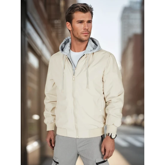 Vīriešu balta bomberjaka Edmin TX5020