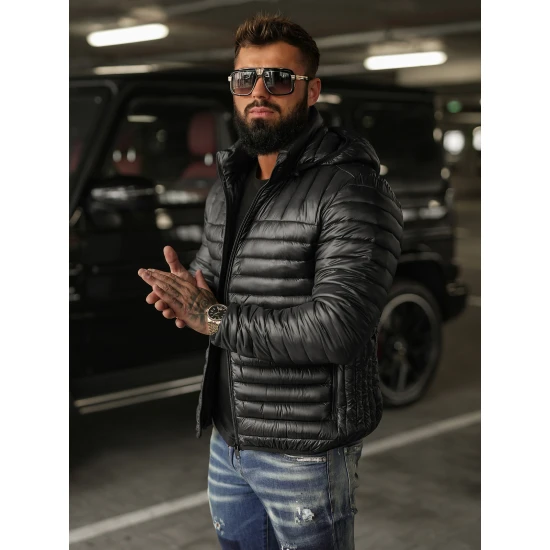 Vīriešu melna jaka Einar Vīriešu jakas un mēteļi