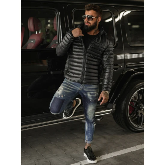 Vīriešu melna jaka Einar Vīriešu jakas un mēteļi