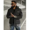 Vīriešu melna stepēta jaka Aibel JS/57M7501/392