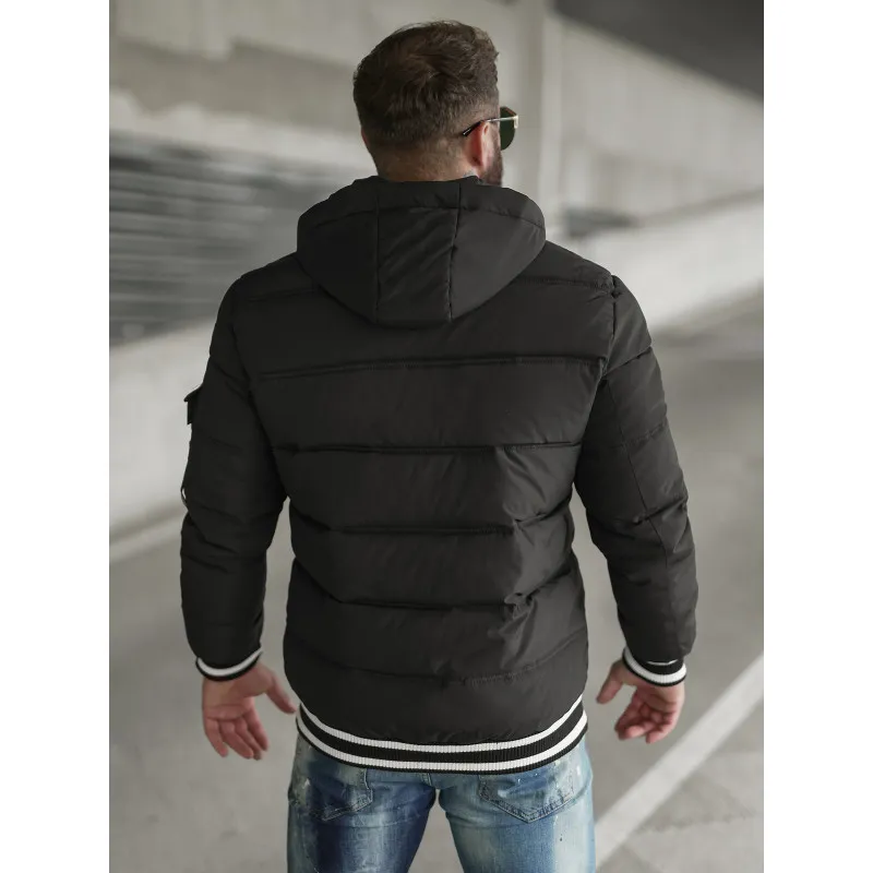 Vīriešu melna stepēta jaka Aibel JS/57M7501/392