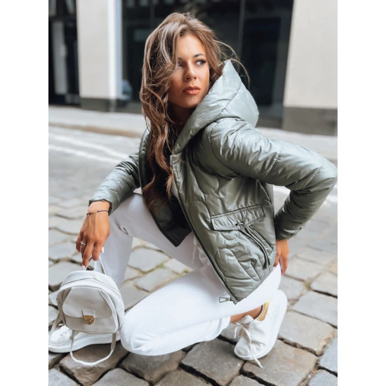 Sieviešu zaļa vilnas jaka Sieviešu jakas