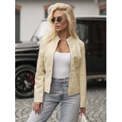 Sieviešu brūna ādas jaka Emeli