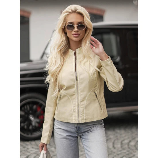 Sieviešu brūna ādas jaka Emeli Sieviešu jakas