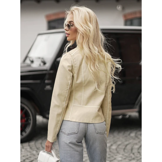 Sieviešu brūna ādas jaka Emeli Sieviešu jakas