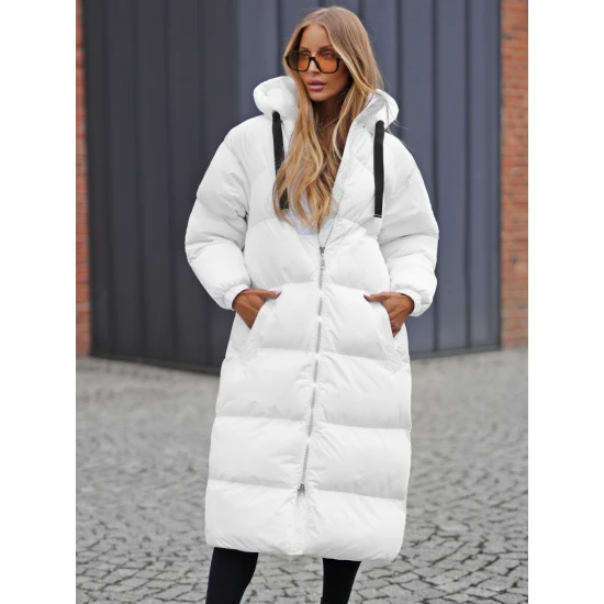 Sieviešu balts mētelis Izabel JS/5M3163/281Z