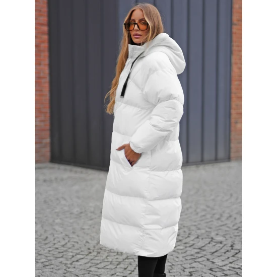 Sieviešu balts mētelis Izabel JS/5M3163/281Z